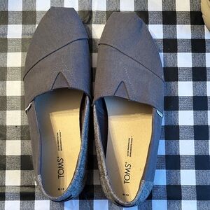 TOMS Charcoal Canvas Slip-Ons